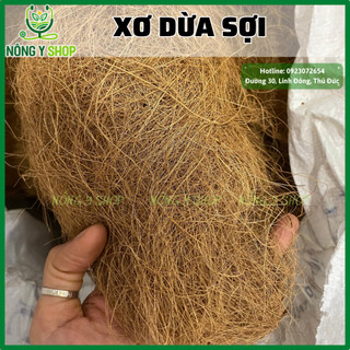 100g - Chỉ xơ dừa, xơ dừa sợi, xơ dừa chỉ, giá thể trụ leo, giữ ẩm, giá thể trầu bà, che chậu cây thay rơm