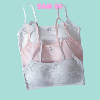 Áo lót lá cotton cho học sinh có mút nhẹ tháo ra được cho bé 35-50kg dạng bra ngực