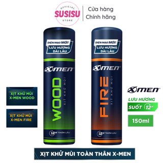 Mẫu mới - Xịt thơm body nam Xmen/Lăn khử mùi toàn thân cho nam XMEN Sport Wood /Fire (140ml/50ml)