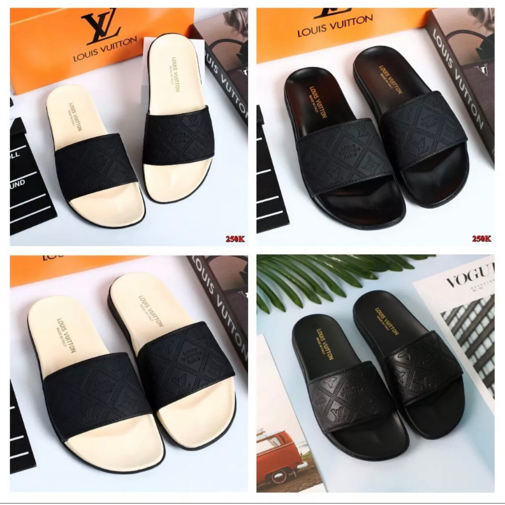Dép Nam Quai Ngang, Dép Louis Vuitton In Đẹp Chống Trơn Chắc Bền