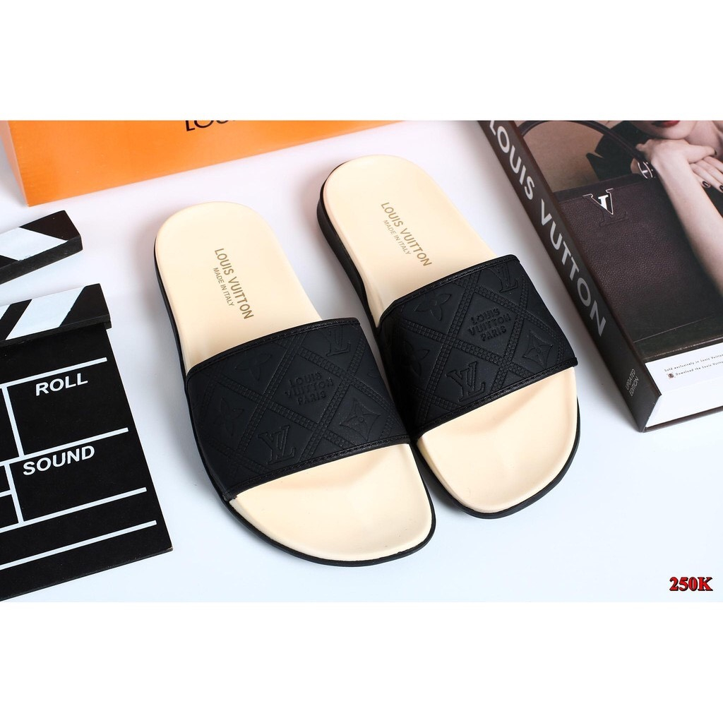 Dép Nam Quai Ngang, Dép Louis Vuitton In Đẹp Chống Trơn Chắc Bền