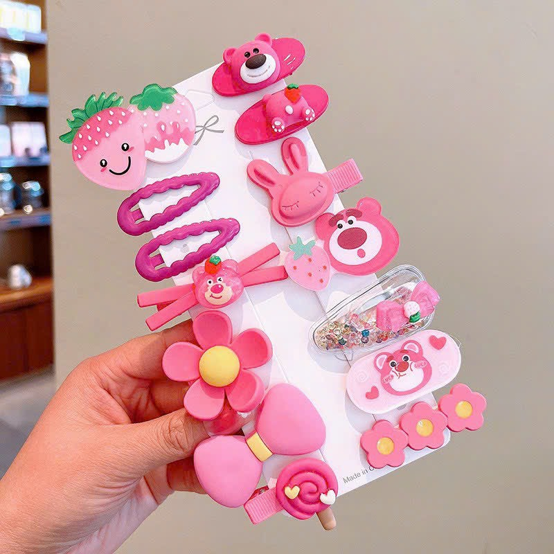 Set Kẹp Tóc Gấu Dâu Dễ Thương, Kẹp Tóc Kuromi Sanrio, Kẹp Tóc Mái Cinnamoroll Cute, Set Kẹp Tóc Giá Rẻ