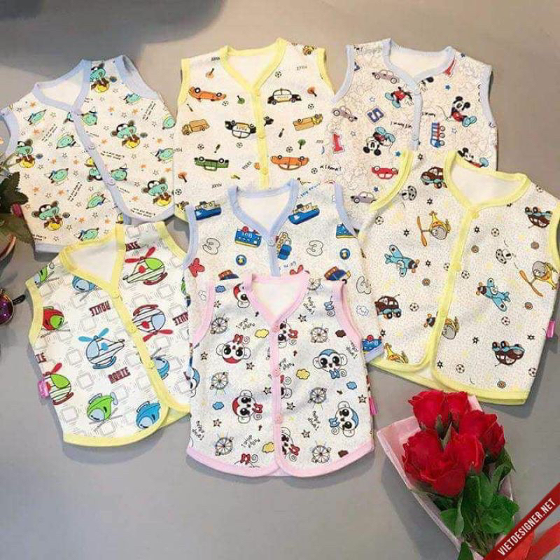 Áo Gile Nỉ Lông Cho Bé Trai và Bé Gái 5-14 kg