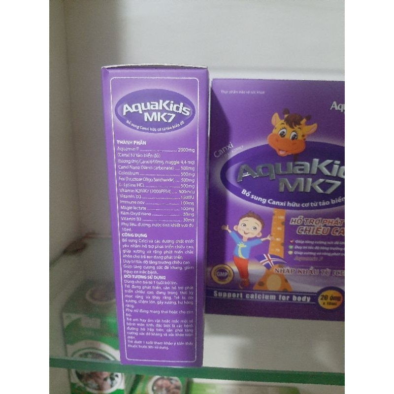 Siro Canxi Tảo Biển Đỏ AQUAKIDS Mk7 Cho Bé_Tăng Chiều Cao Không Gây Nóng