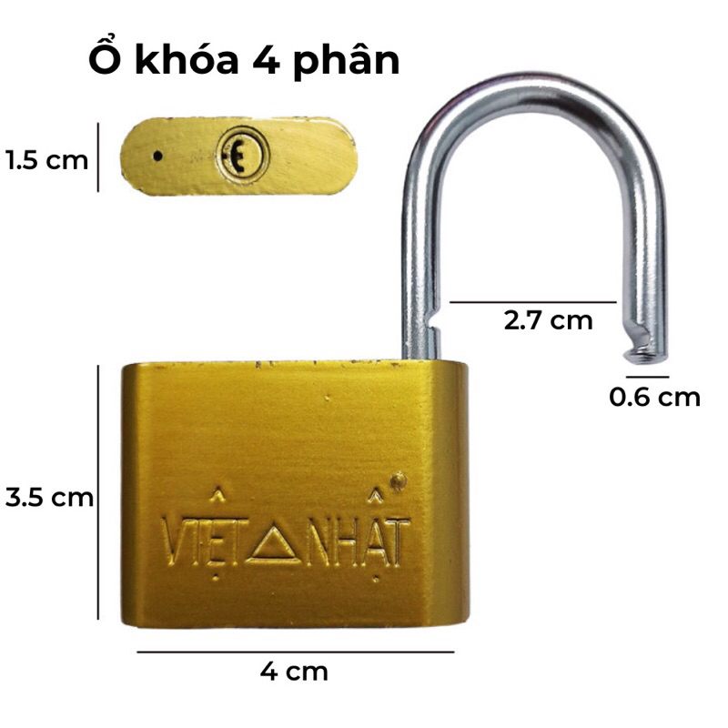 Khoá Việt Nhật - ổ khoá bấm Việt Nhật cao cấp đủ cỡ