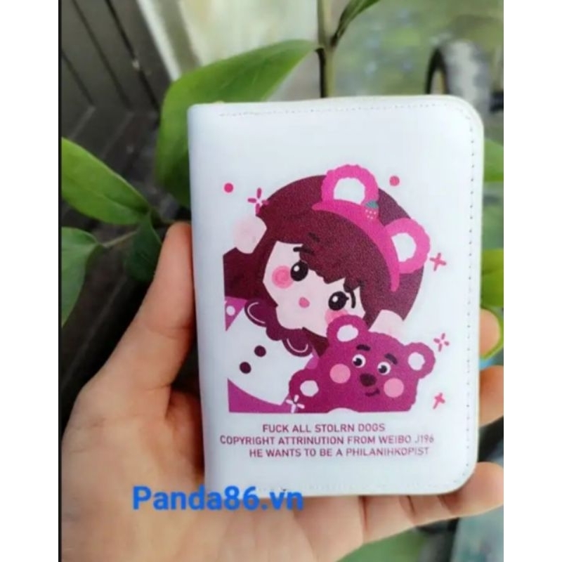 Ví Mini Cầm Tay 11 Ngăn - Gấu Dâu - Thỏ Trắng - Kitty Siêu Dễ Thương - Nhỏ Gọn Thích Hợp Làm Quà Tặng Cho Bé