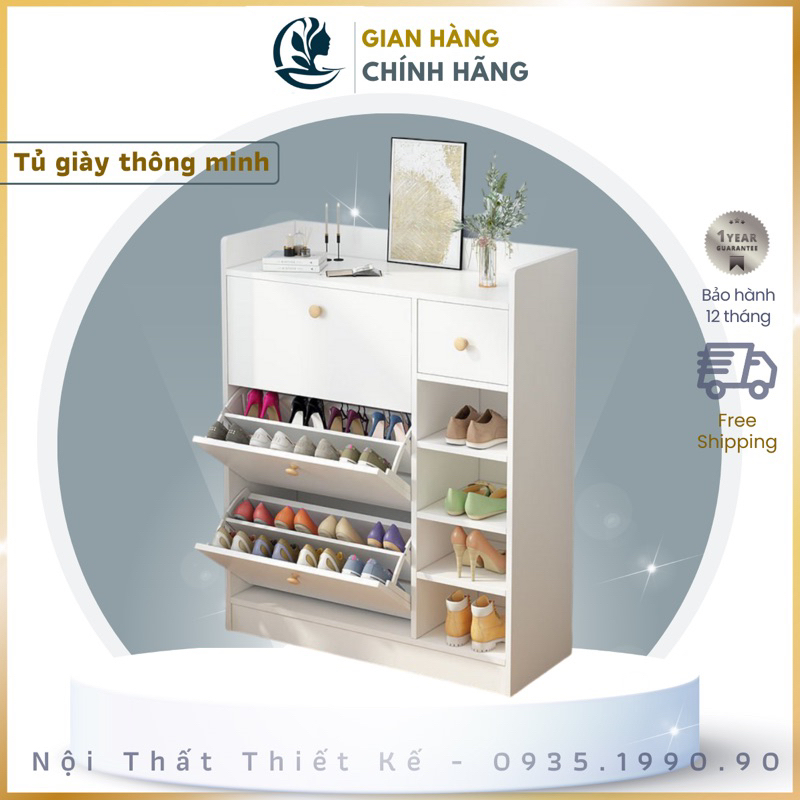 Kệ để giày Goodluck đã lắp ráp làm tủ giày thông minh đa năng FreeshipHCM GLTG11