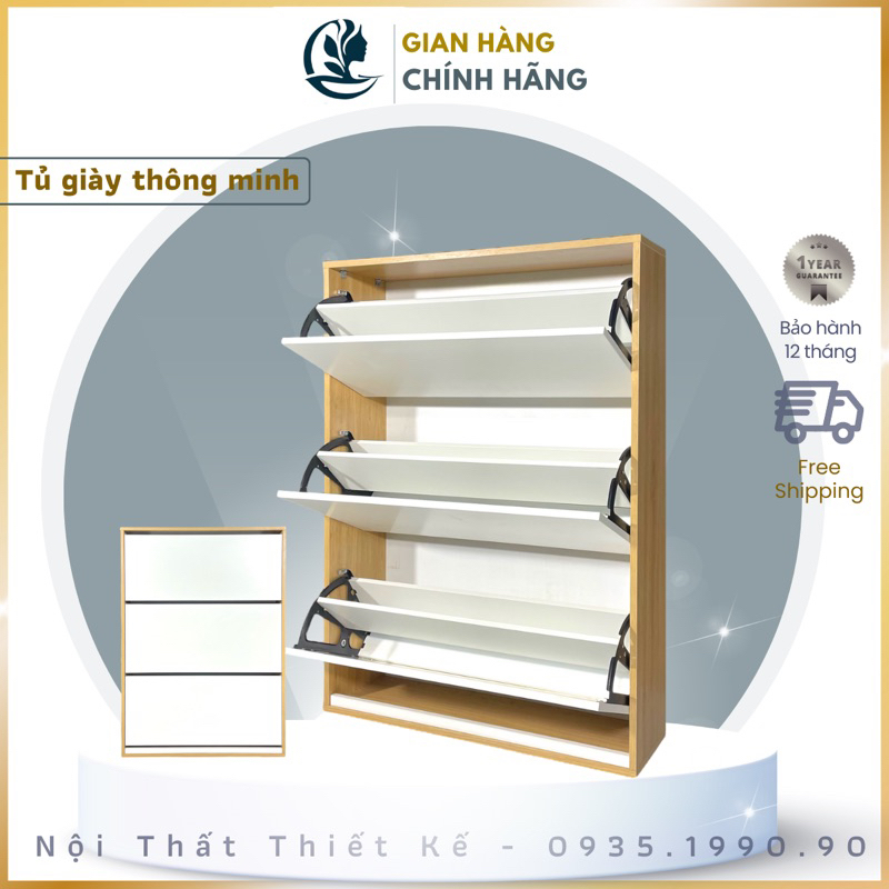 Tủ giày siêu mỏng Goodluck đã lắp ráp làm tủ để giày thông minh FreeshipHCM GLTG14