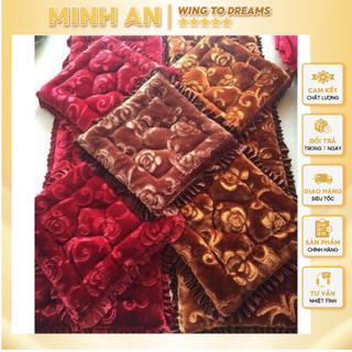 Bộ 3 Thảm Trải Ghế Gỗ Ghế Gỗ Đệm Lót Ghế Ngồi Cao Cấp, Sang Trọng - Đệm Ghế MÀU ĐỎ