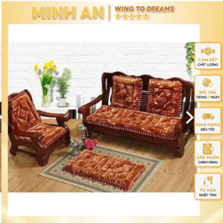 Bộ 3 Đệm Lót Ghế Gỗ Đệm Ngồi Ghế Sofa Cao Cấp, Sang Trọng - Đệm Thảm Trải Ghế