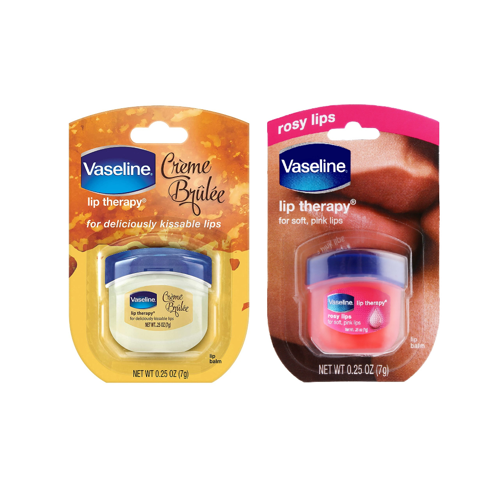Son dưỡng ẩm cho môi Vaseline Lip Balm for Instantly Soft Smooth Lips Creme Brulee/Rosy Lip 7g (Mỹ)