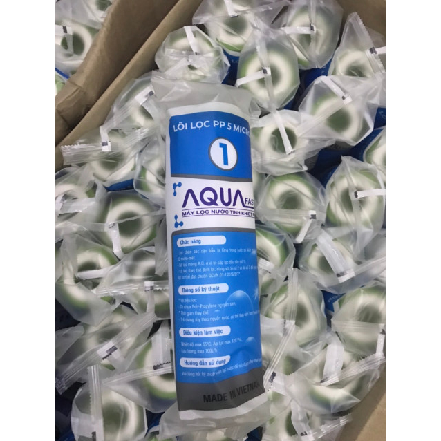 Bộ 3 lõi lọc nước 1,2,3 AQUA