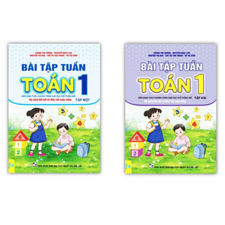 Sách - combo bài tập tuần toán 1 - tập 1 + 2