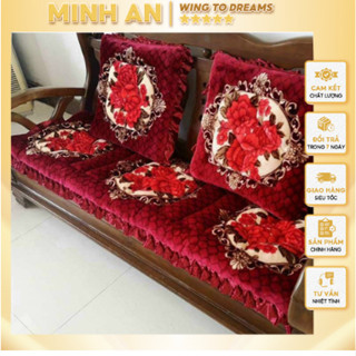 Đệm lót ghế gỗ ghế sofa tây âu nhập khẩu cao cấp MINH AN đệm ghế gỗ thảm trải trên ghế gỗ dầy dặn.