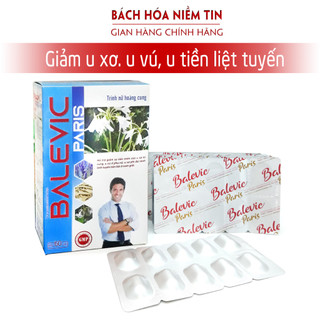Viên uống BaleVic Paris - Trinh nữ hoàng cung, Hoàng kỳ, Xạ đen,Tam thất - Giúp giảm sự tiến tiển của U xơ tử cung, U vú