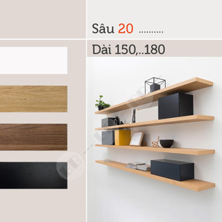    R20cm 150 - 180cm   Kệ Gỗ Gắn Tường Tặng Kèm Vít Âm Tường Thanh Gỗ Gắn Tường Hàng Loại 1 BiBi Shop 