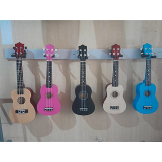 Đàn ukulele 21 inch Soprano nhiều màu tặng hộp đựng đàn, pick gảy và dây lẻ.