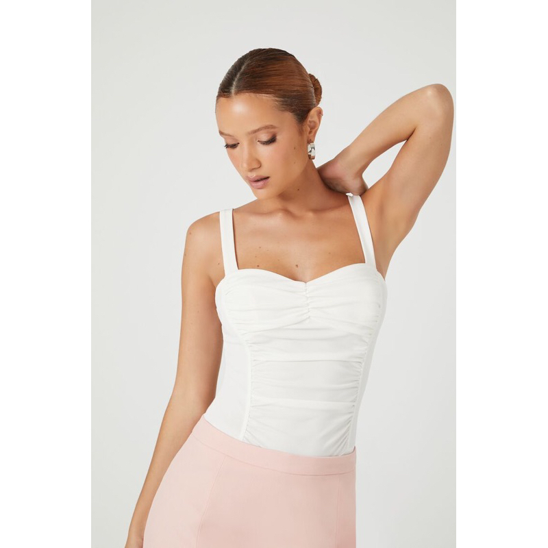 Bodysuit hai dây dệt gân - Ruched Sweetheart Bodysuit