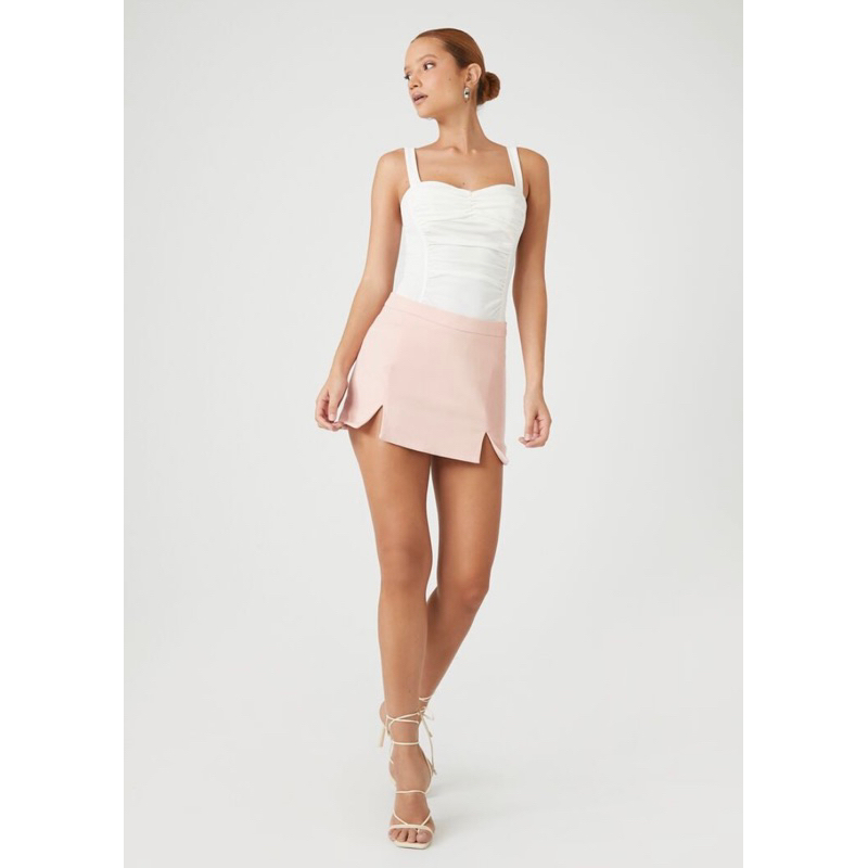 Bodysuit hai dây dệt gân - Ruched Sweetheart Bodysuit