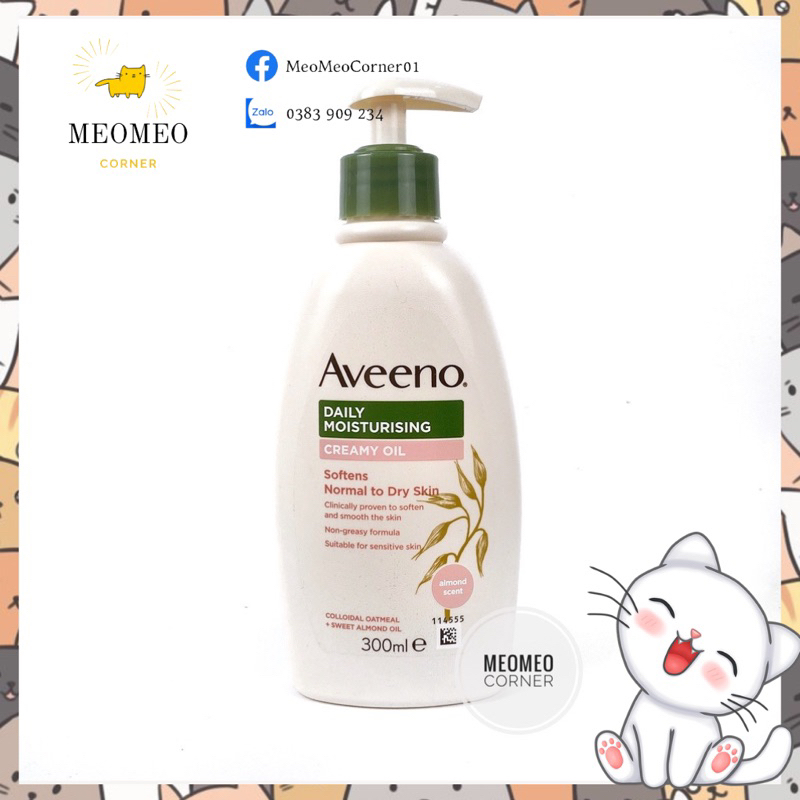 Sữa dưỡng thể nuôi dưỡng sâu Aveeno Daily Moisturizing Creamy Oil 300ml