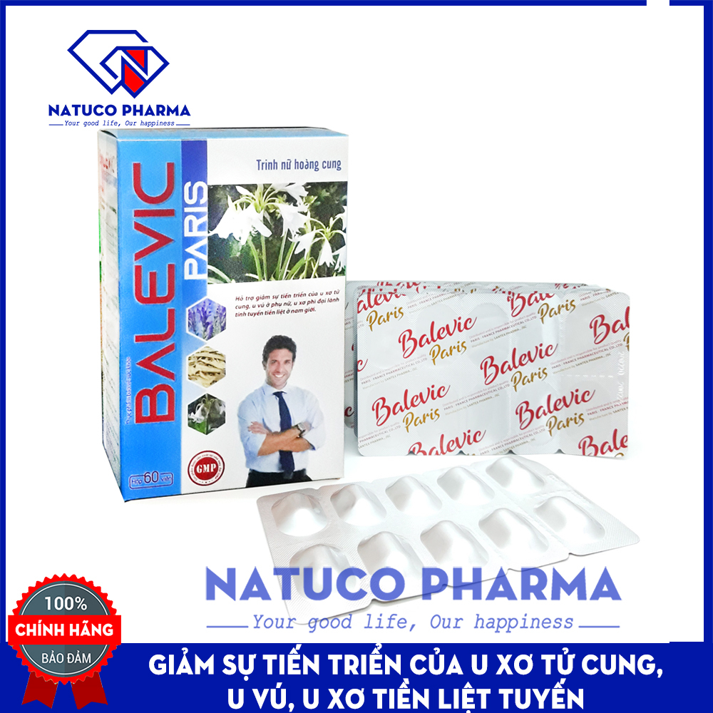 BaleVic Paris - giảm sự tiến tiển của U xơ tử cung, U vú thành phần Trinh nữ hoàng cung, Hoàng kỳ, Xạ đen,Tam thất - 60v