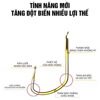 Lưỡi Câu Bamboo Kim Ngưu (50c/vỉ)