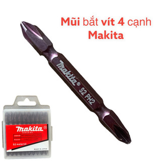 Mũi vít 4 cạnh 2 đầu vít makita dài 65mm