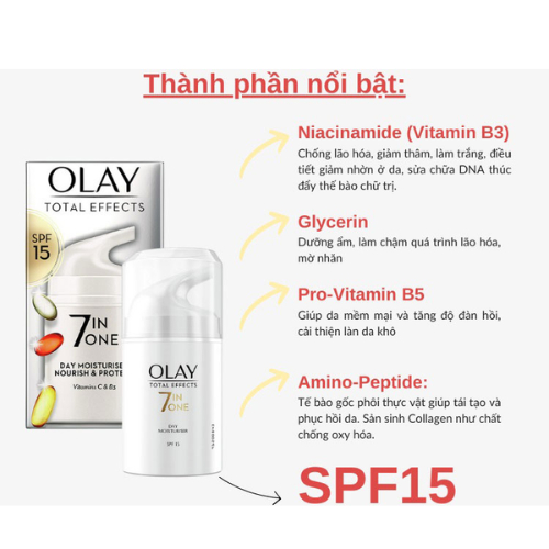 Kem Dưỡng Da Ban Ngày và Ban Đêm Olay Total Effects 50g Myphamhocngan1 dưỡng ẩm da giảm thâm sạm