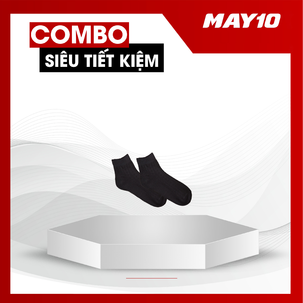 COMBO siêu tiết kiệm 2 quần lót nam May 10 + tất cổ cao nam May 10 (giao màu ngẫu nhiên)