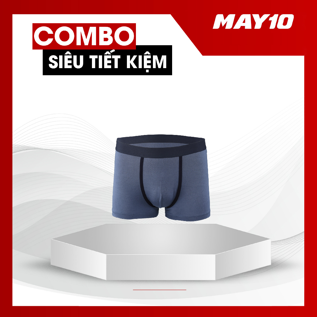 COMBO siêu tiết kiệm 2 quần lót nam May 10 + tất cổ cao nam May 10 (giao màu ngẫu nhiên)