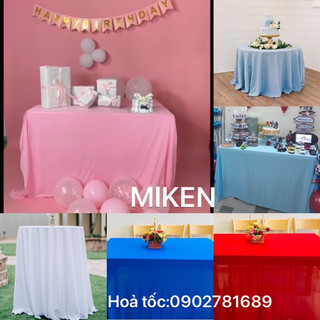 Khăn trải bàn thun mịn trang trí sinh nhật ( khổ 1m6*2m ) party, thôi nôi , đầy tháng ..phụ kiện bóng sinh nhật