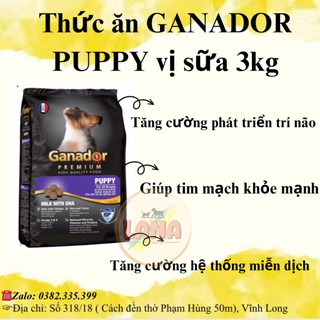 Thức ăn cho chó con Ganador vị Sữa và DHA - Ganador Puppy milk with DHA 3kg