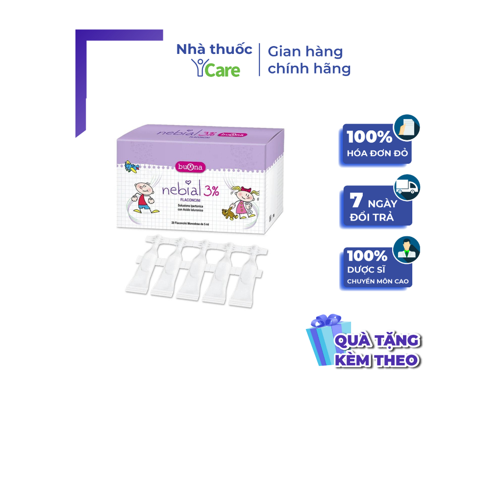 Dung dịch nhỏ mũi Nebial 3% Flaconcini hộp 20 ống x 5ml