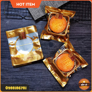Túi đựng bánh trung thu mặt hoa sen 125gr - 1 set 100 túi