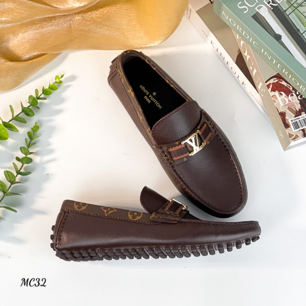 Giày da nam moccasins Louis Vuition MC32 - Da bò cao cấp