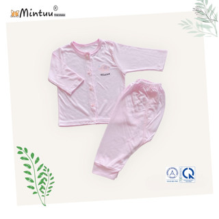 Bộ quần áo cho bé sơ sinh cài giữa in hình, vải sợi tre hiệu Mintuu First Choice  5521