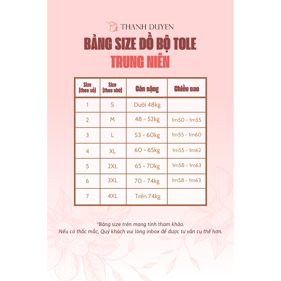 Đồ bộ Tole mặc nhà Thành Duyên hoa quần 9 tấc, tay cánh tiên, không rút, thoáng mát 2014CTT