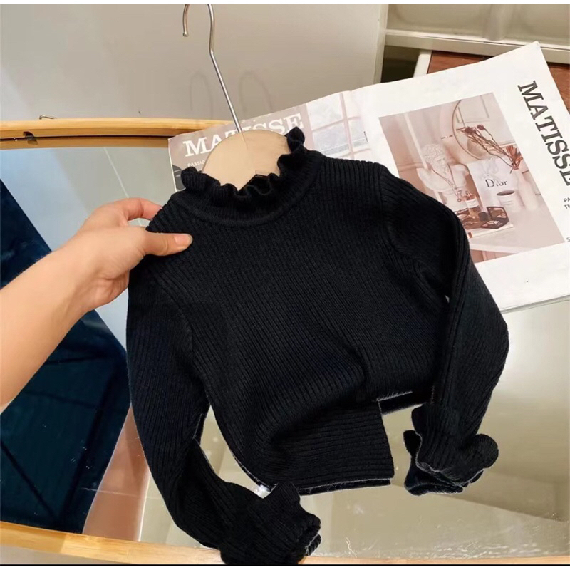 Áo len cho bé gái, áo dài tay thu đông cho bé hàng QCCC