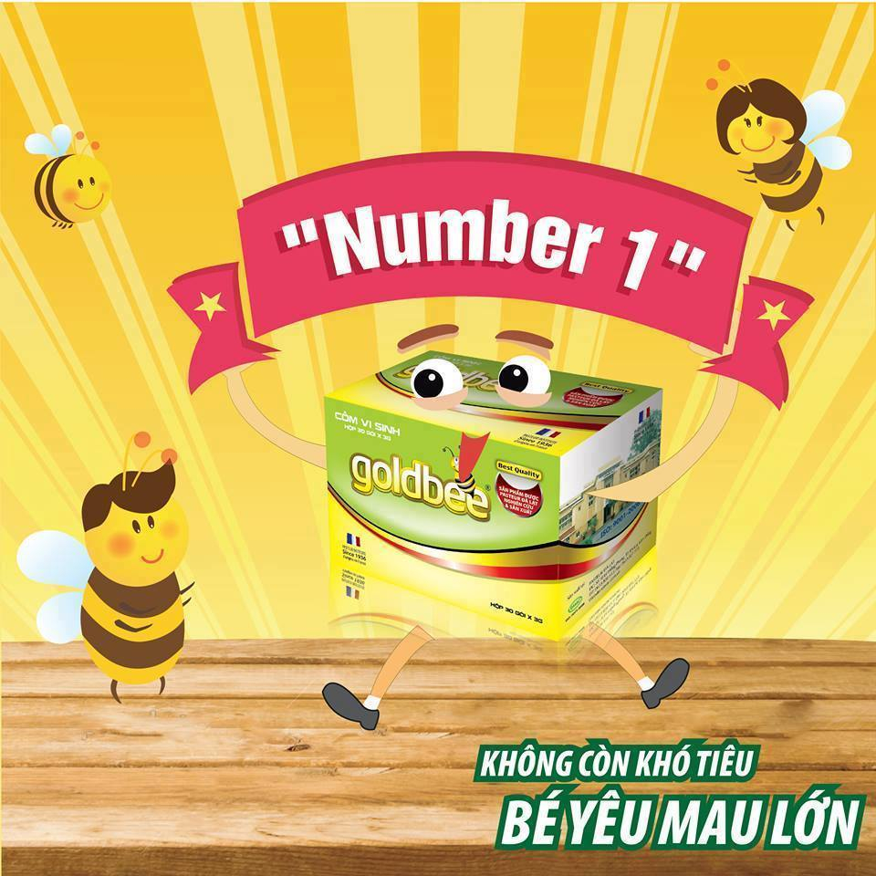 Cốm vi sinh - GOLDBEE kích thích tiêu hoá, giúp ăn ngon - Hộp 30 gói