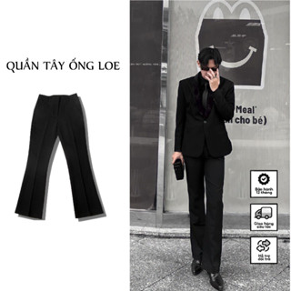 Quần tây Vitex ống loe nhẹ nam nữ baggy, Quần ống loe nhẹ nam nữ - Back