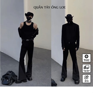  Quần Tây Vitex Ống Hơi Loe Nam Nữ Hàng Thiết Kế Siêu Hot- Black 