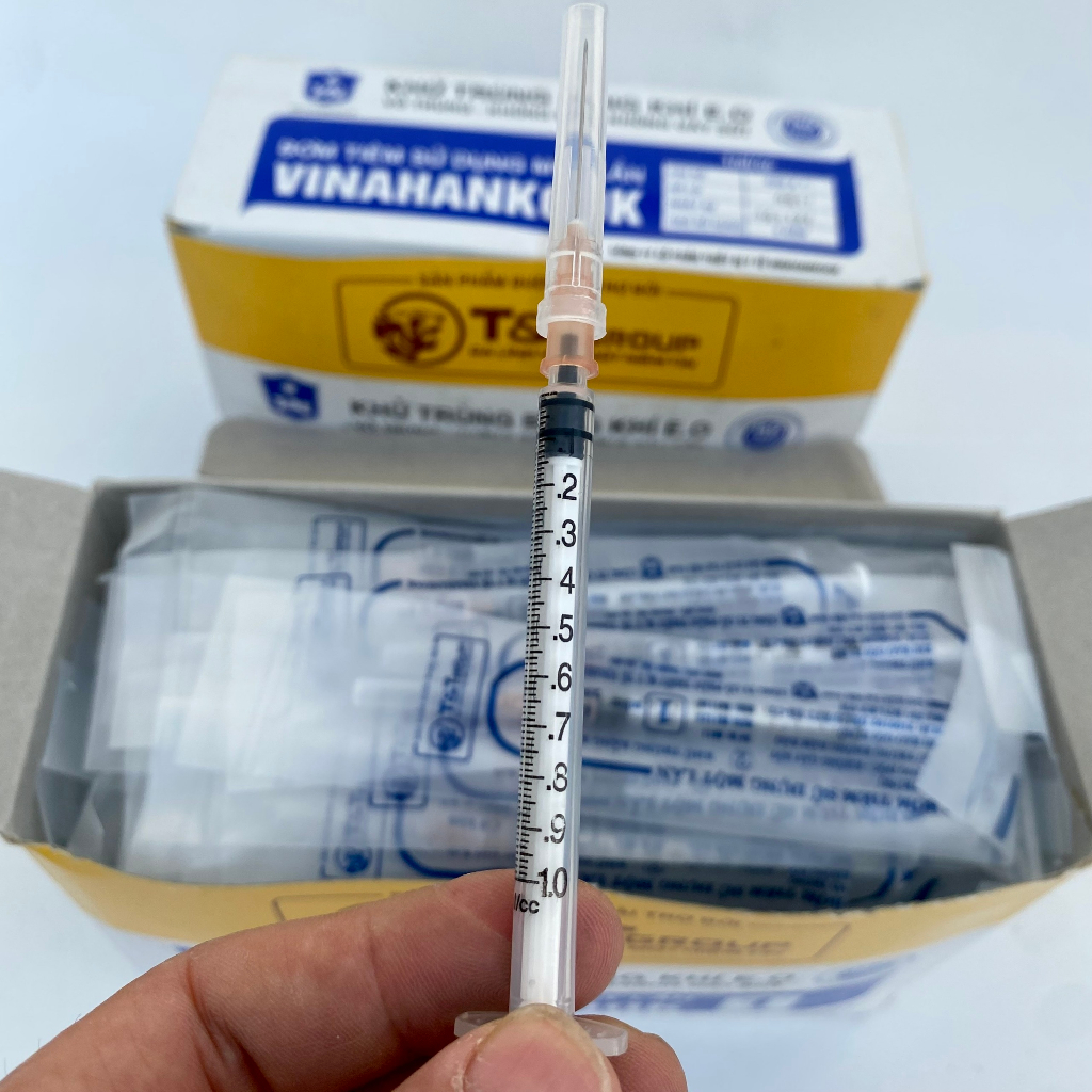 Xi Lanh Y Tế, Bơm Tiêm Nhựa VINAHANKOOK, Kim Tiêm Tiểu Đường, Bơm Tiêm 1ml, 3ml,5ml,10ml,20ml,50ml