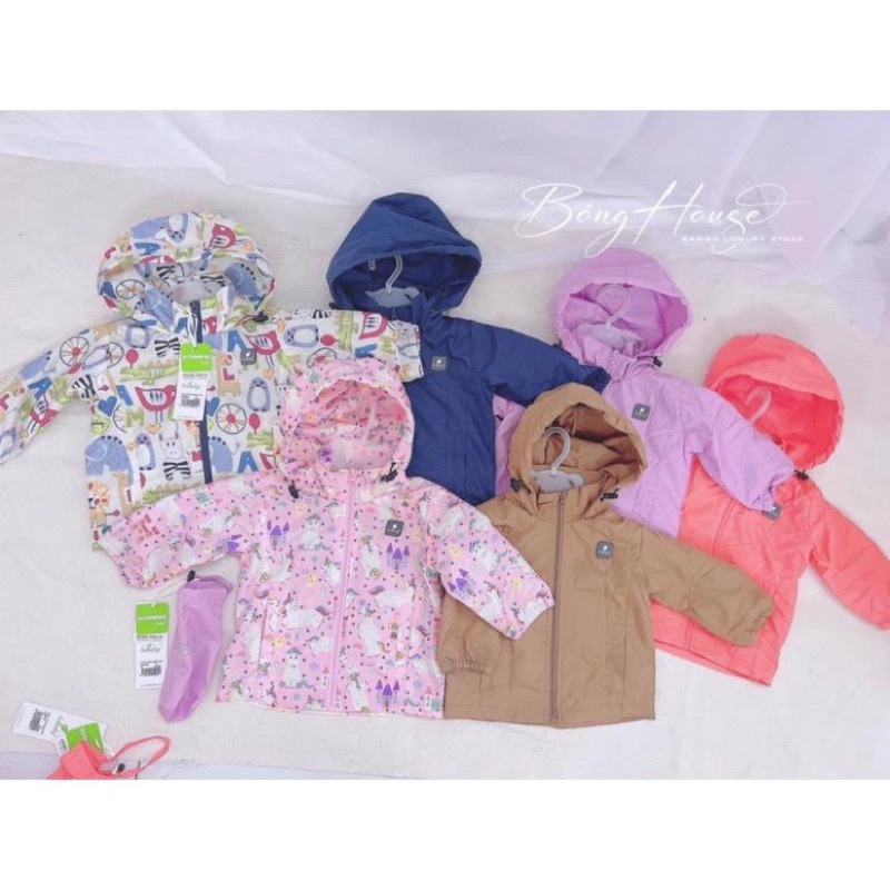 Áo khoác gió 2 lớp kéo khoá có mũ Lullaby