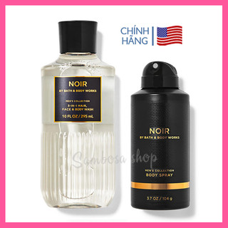 Set Sữa Tắm Gội và Xịt Toàn Thân  Dành Cho Nam Bath & Body Works 295ml Mùi Noir (Hàng USA)