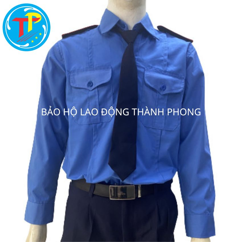 Áo bảo vệ dài tay màu xanh may kỹ, đẹp – Bảo Hộ Lao Động Thành Phong