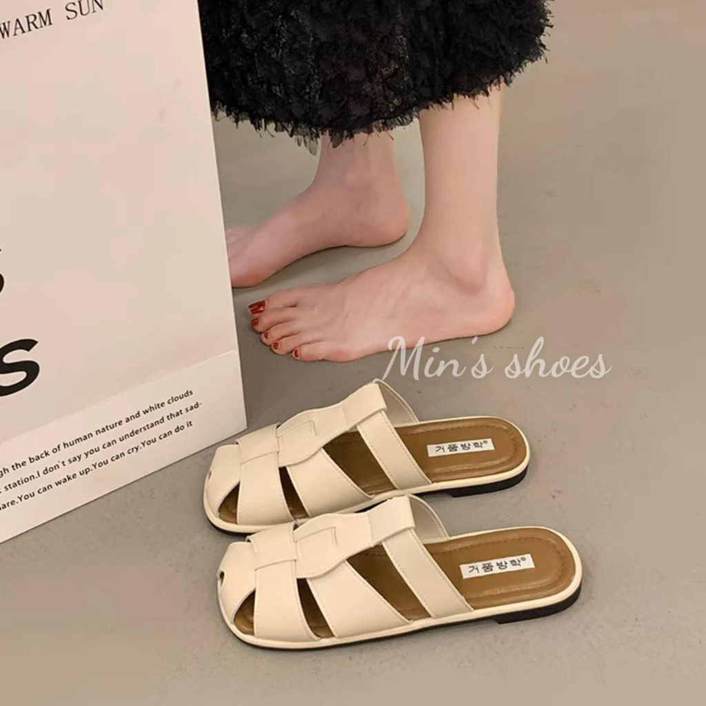 Min's Shoes - S548 Dép Sandal Dọ Nữ Da Mềm Cao Cấp