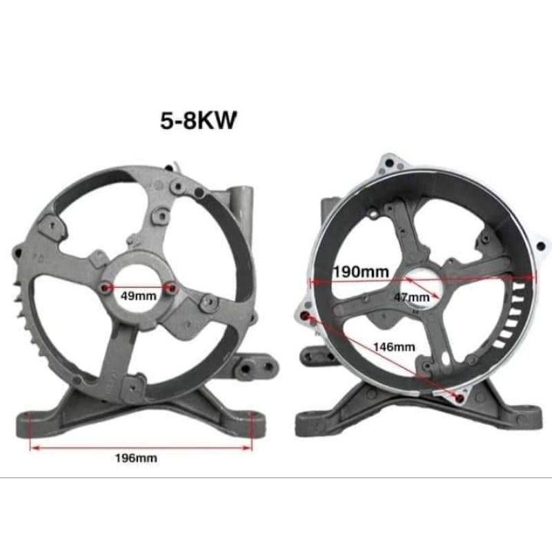 Nắp đậy sau củ phát điện 5kw 6kw 7kw 8kw