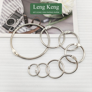 Khoen tròn inox Flashcard văn phòng phẩm Leng Keng đóng gáy sách, nhật kí, sổ, sổ tay