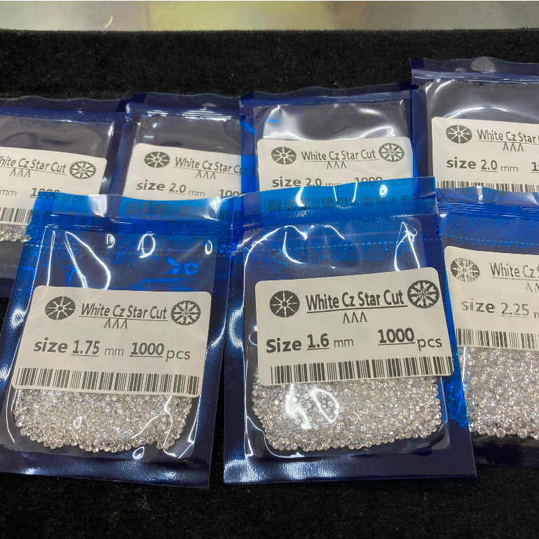 Đá cubic zirconia Star Cut cao cấp ,đá trang sức,nail đá nhân tạo loại  1.0 mm -> 1.5 mm