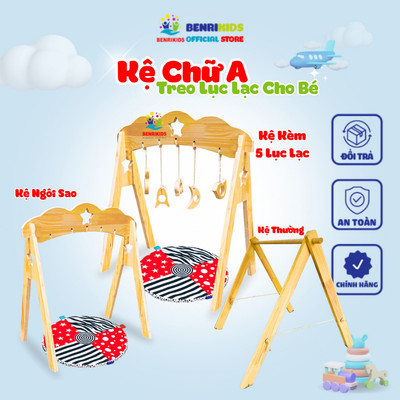 Kệ Chữ A Bằng Gỗ An Toàn Cho Bé – Đồ Chơi Phát Triển Toàn Diện Cho Trẻ Sơ Sinh Benrikids